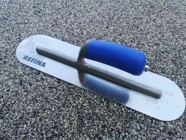 Premium quality stainless steel, rust free, trowel with soft composite handle.